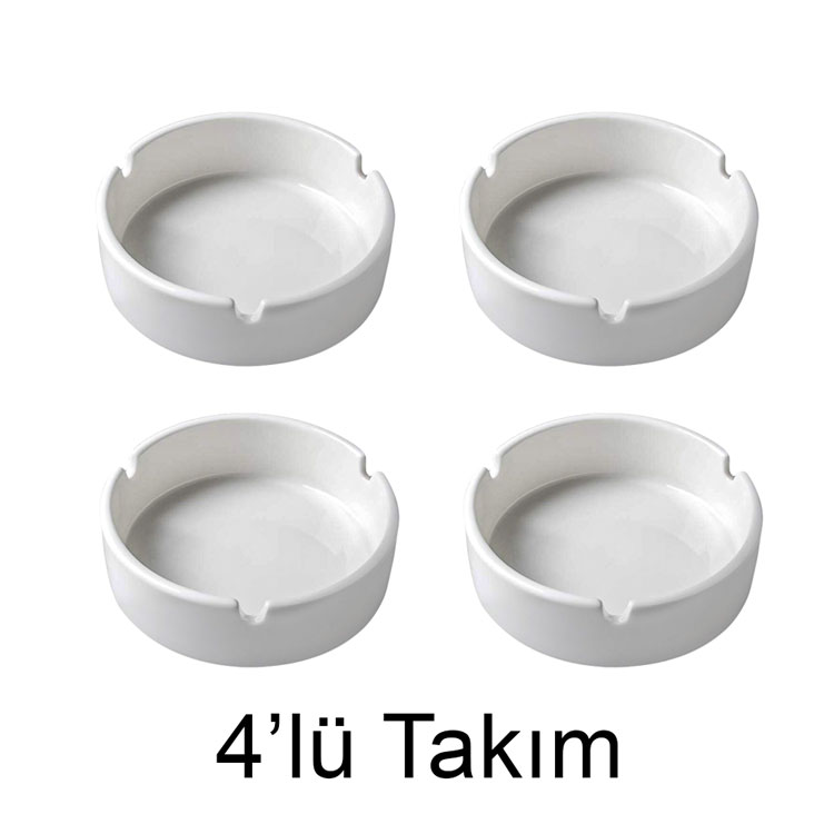 Porselen Kül Tablası – 4’lü Paket